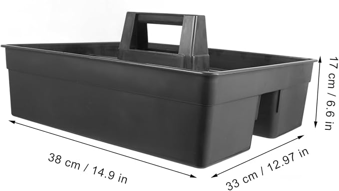 PRETYZOOM Portable Plastic Cleaning Caddy with Handle – Lightweight Storage Organizer for Cleaning Supplies Tool Tray for Housekeeping Hotel Room and Home Use