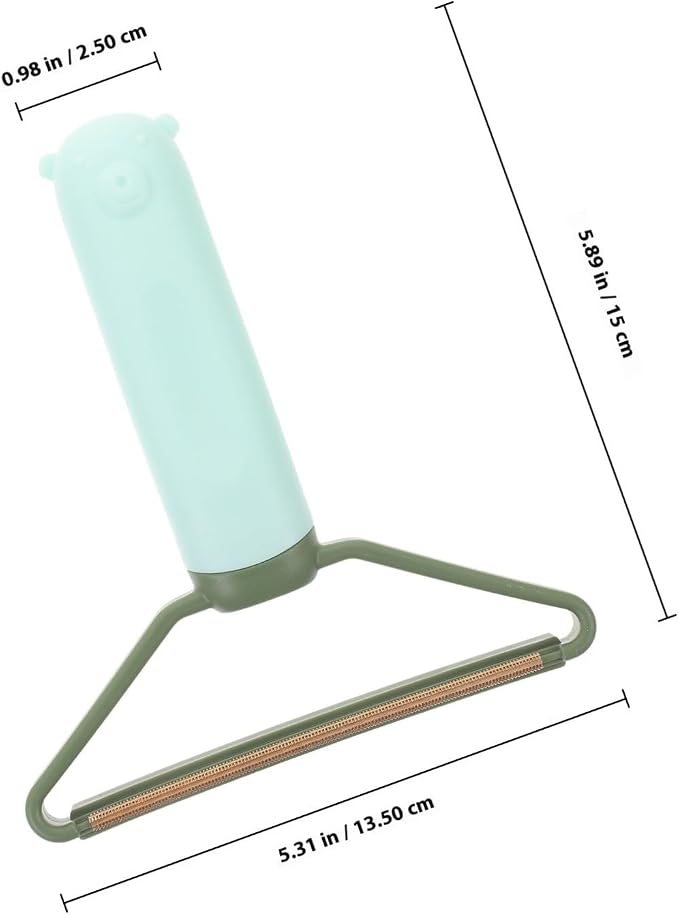 VILLCASE 2pcs Portable Clothes Lint Remover Tool with Comfortable Handle Design, Plastic and Metal Construction, Convenient for Removing Hair and Pills from Clothes and Furniture, Mint