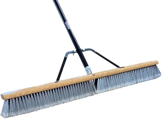 Pbma36004 Heavy Duty 36" Multi-Surface Push Broom with Silver/Black Handle