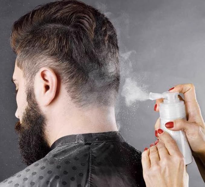 110ml Powder Spray Bottle Portable Detachable Travel Spray Bottle Plastic Powder Sprayer Bottles Container PET Cosmetics BottleRefillable Hair Fiber Applicator for Home Barber Shop