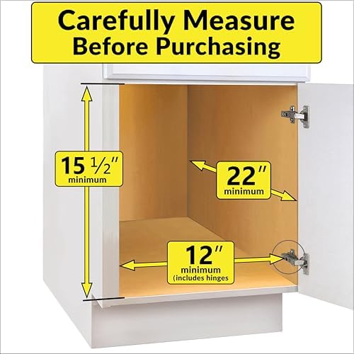 LYNK PROFESSIONAL® SELECT™ Pull Out Under Sink Kitchen Cabinet Organizer - 11.5 in. x 21 inch deep Drawer - Sliding Shelf Organizer and Undersink Storage Shelves - Lifetime Ltd. Warranty – Chrome