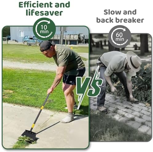Ice Scraper, Snow Shovel, 2 Spades, 60" Detachable Garden Flat Shovel Scraper, Multifunctional Garden Cleaning Shovels,Heavy Duty Floor Scrapers for Weeding, Edging, Driveway Snow Ice Removal