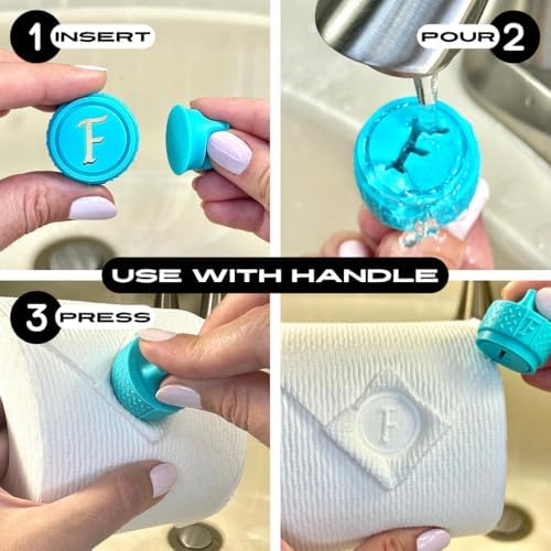 Toilet Paper Stamp Alphabet (Letter F) - Add a Unique Personal Touch to Your Bathroom Decor! Enhance Home Decor. Ideal for Housekeeping, Hotels, Rentals, Home Staging Decor