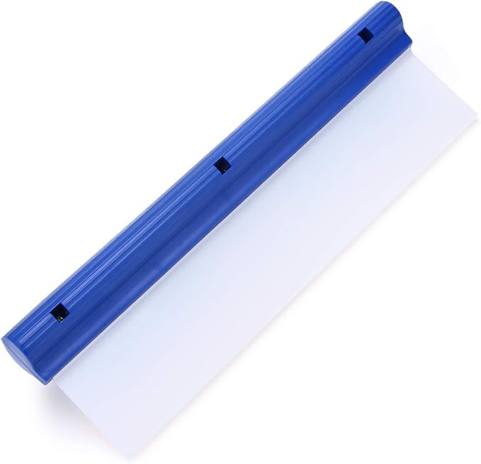 Car Squeegee,12" Flexible T-Bar Water Blade, Silicone, Blue Handle | Water Wiper for Drying, Squeegee for Car, Home Glass, Shower Glass, Mirror, Door Car, Bathroom