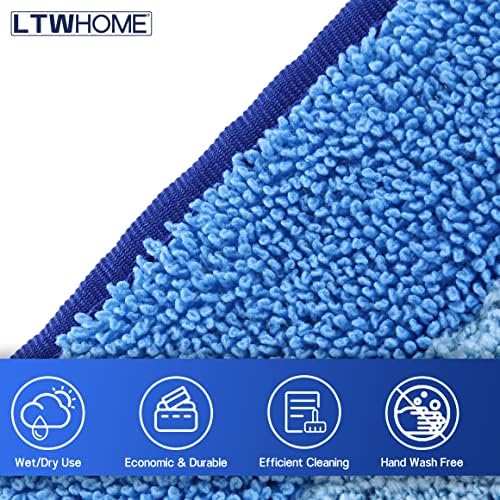 36 Inch Microfiber Wet or Dry Mop Refill Pads for Hardwood Floor Commercial Supplies (Pack of 6)