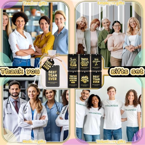 FoldTier 24 Set Housekeeping Week Gifts Bulk Hand Sanitizer Spray | Team Employee Appreciation Gift for Teacher Coworker Staff Nurse, 0.67 oz Mini Mist Hand Sanitizer Spray Travel Size with Tag