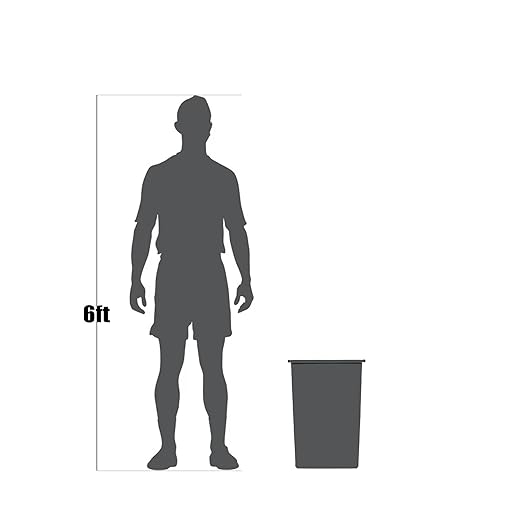 19 Gallon Blue Square Plastic Trash Can, Commercial Use