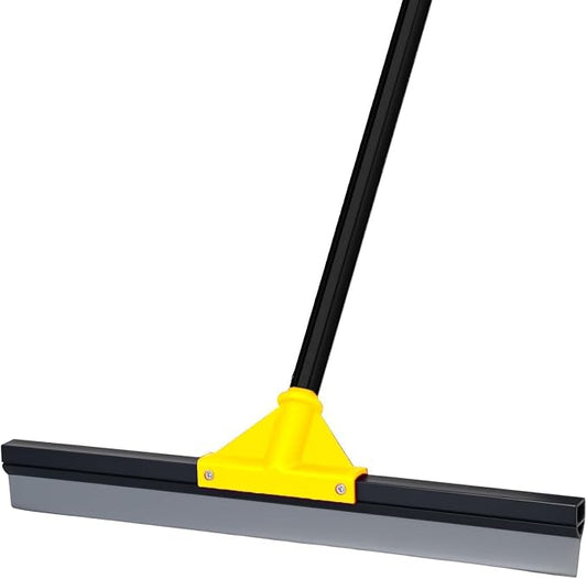 17" Heavy Duty Floor Squeegee with 40.8 Inch Long Handle, Suitable for Bathroom Tiles, Garage Concrete Floors, Shower Glass & Windows Cleaning