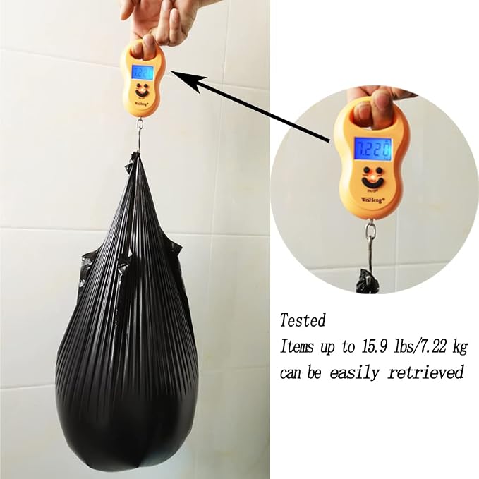 100 Count 4 Gallon Small Black Trash Bags, Durable PE Material, Handles, Breakpoints, 46x60cm | Durable PE Material, Handles, Breakpoints, 46x60cm