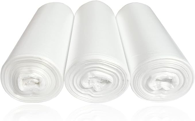 6 Gallon Clear Trash Bags, Fits 5-6 Gallon Bins, 75 Counts | Small Garbage Bags, Wastebasket Trash Liners