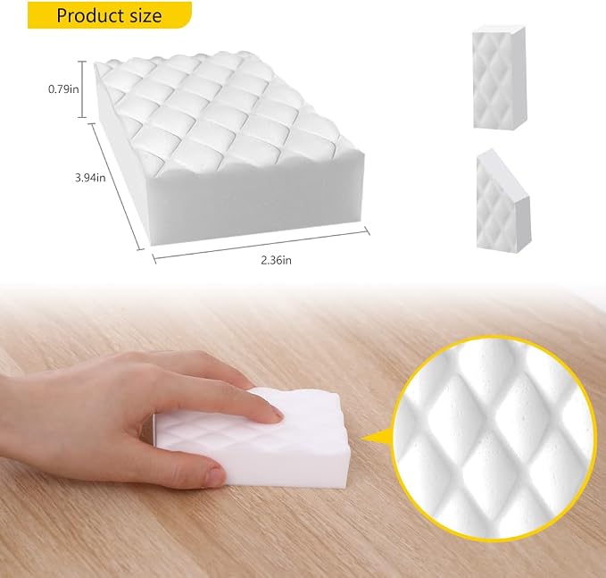 Magic Cleaning Sponge Eraser, 20 Pack Melamine Sponges 2X Density | Long Lasting,Cleaning Sponge for Kitchen, Bathroom,Bathtub, Sink,Furniture, Wall Cleaner