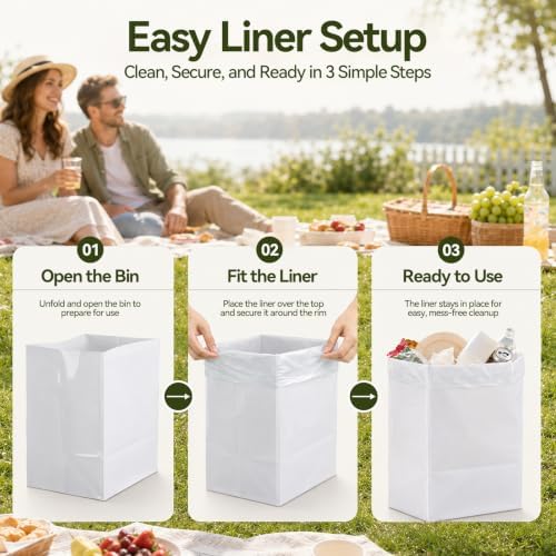 20 Pcs 13 Gallon Collapsible Disposable Trash Cans | Foldable Portable Plastic Waste Recycling Bins, Reusable Large Capacity Garbage Containers Grey 20PCS