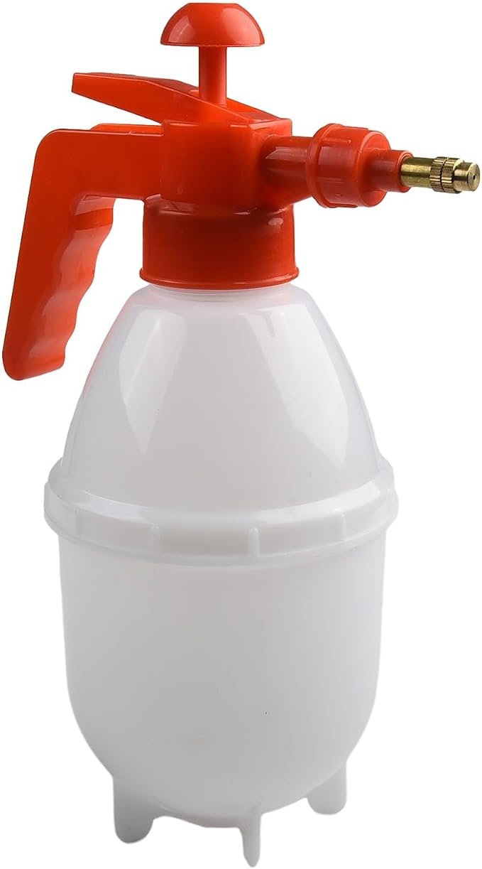 0.8L Car Washer Sprayer Bottle With Hand Pump, Adjustable Brass Nozzle And Automotive Safety Pressure Valve For Pressurized Water Spray