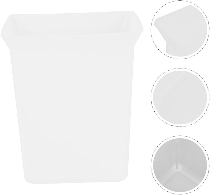 Outanaya Plastic Storage Basket with Handle for Cleaning Supplies Organizer, Small Multi-purpose Plastic Caddy Bin, White Portable Housekeeping Tool Storage for Bathroom and Service Cart