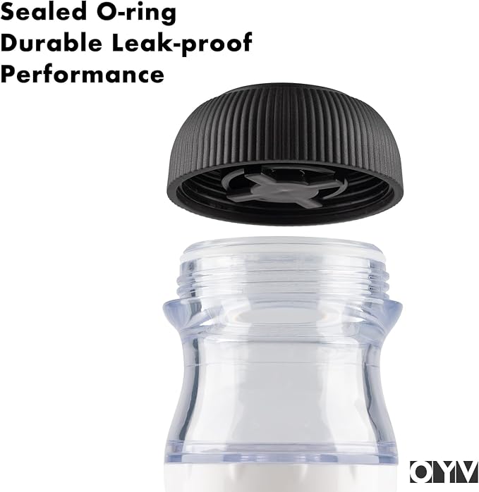 OYV Soap Dispensing Palm Brush, 1-Pack Dish Scrub Brush, Black/Clear/White | Dish Brush with Soap Dispenser, Non-Scratch Nylon Bristles, For Dishes, Pots, Pans And Sinks