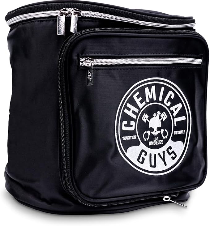 Chemical Guys, Detailing Arsenal Bag & Trunk Organizer, Small, 12 Bottles | Durable bag organizes up to twelve 16 oz bottles plus tools and towels, folds for easy trunk and garage storage