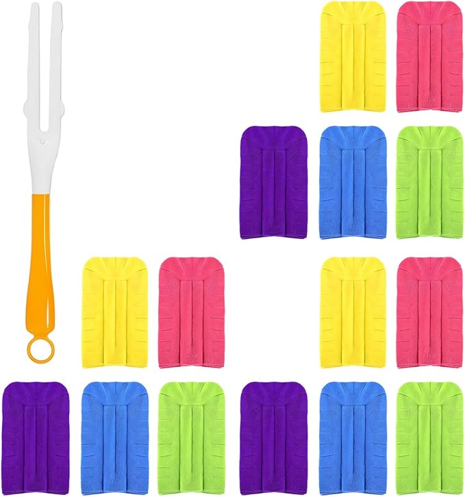 Washable Dusting Set Complete Rotation for Every Marks Needs on Surfaces Floors Household Supplies