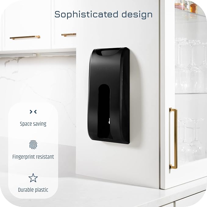Wall-Mounted Plastic Bag Holder & Grocery Bag Organizer / Dispenser | Space-Saving Grocery Bag Holder for Plastic Bags, Large-Capacity Plastic Bag Organizer for Kitchen, Pantry, Cabinet or Wall