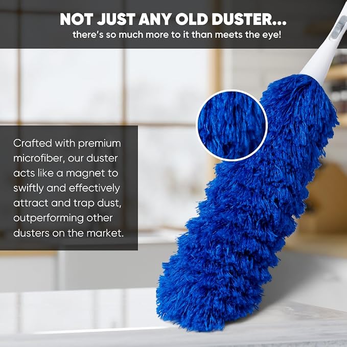 2 Pack of Microfiber Flexible Dusters | from Microfiber Wholesale | Clean Ceiling Fans, Cobwebs, Light Fixtures, Delicate Objects