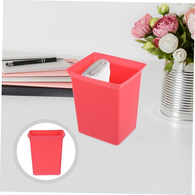 Hemobllo Portable Plastic Storage Caddy Organizer Bin for Cleaning Supplies Compact Utility Basket for Hotel Housekeeping Design Versatile Storage Red