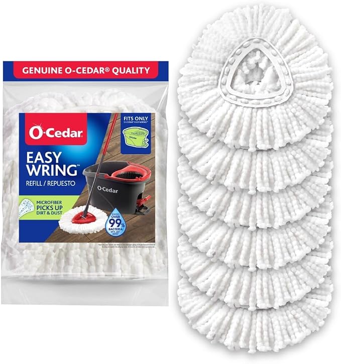 O-Cedar Microfiber EasyWring Spin Mop Refill (Pack - 6)