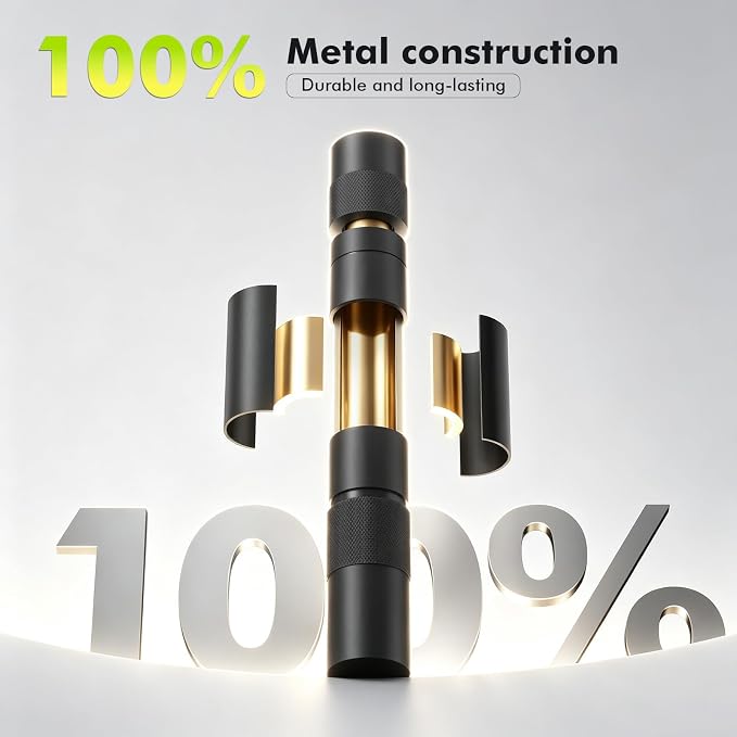RESTMO High Pressure Metal Hose Nozzle, Adjustable Twist Water Hose Nozzle | Anti-Rust Coating, 7.87 Inches Heavy Duty All-Metal Hose Spray nozzle, 3 Spray Patterns, Ideal for Cleaning & Watering