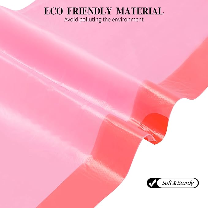 60 Counts Drawstring Small Trash Bags,4 Gallon Small Garbage Bags,Pink | Thicken Drawstring Trash Bags for Kitchen,Bathroom,Bedroom,Home,Office Trash Cans