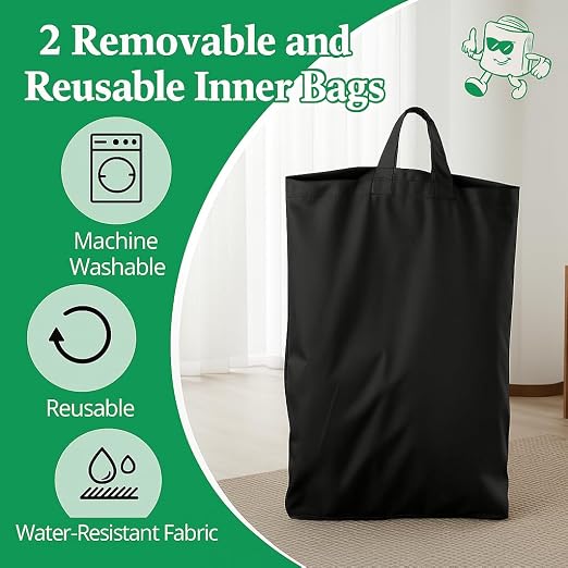 100L Large-Capacity Recycling Bin with Removable Bag | Ideal for Sorting and Storing Bottles and Glass Waste. Sturdy, Durable, and Perfect for Efficient Recycling Management.