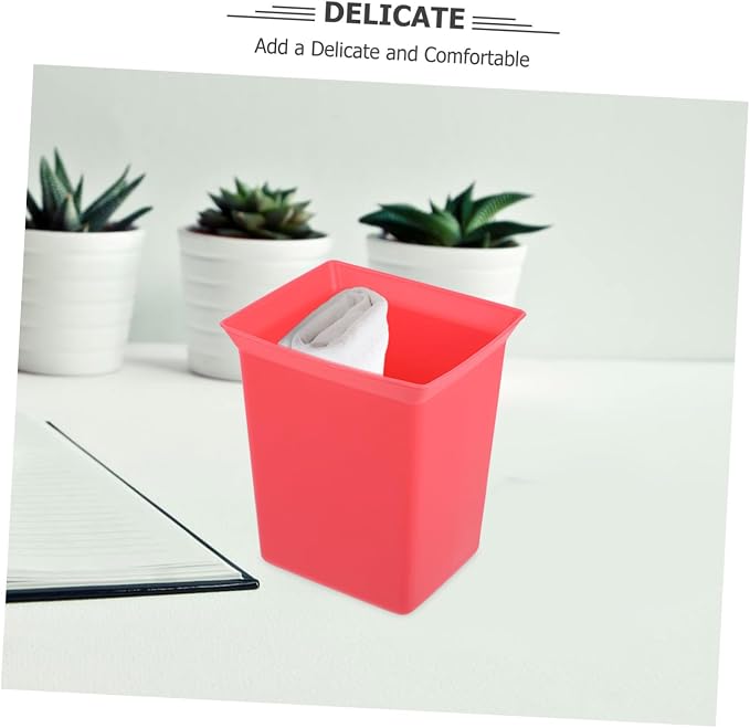 Portable Plastic Storage Caddy Organizer Bin for Hotel Cleaning Supplies Compact Utility Basket with Capacity for Room Organization Stylish Red Design