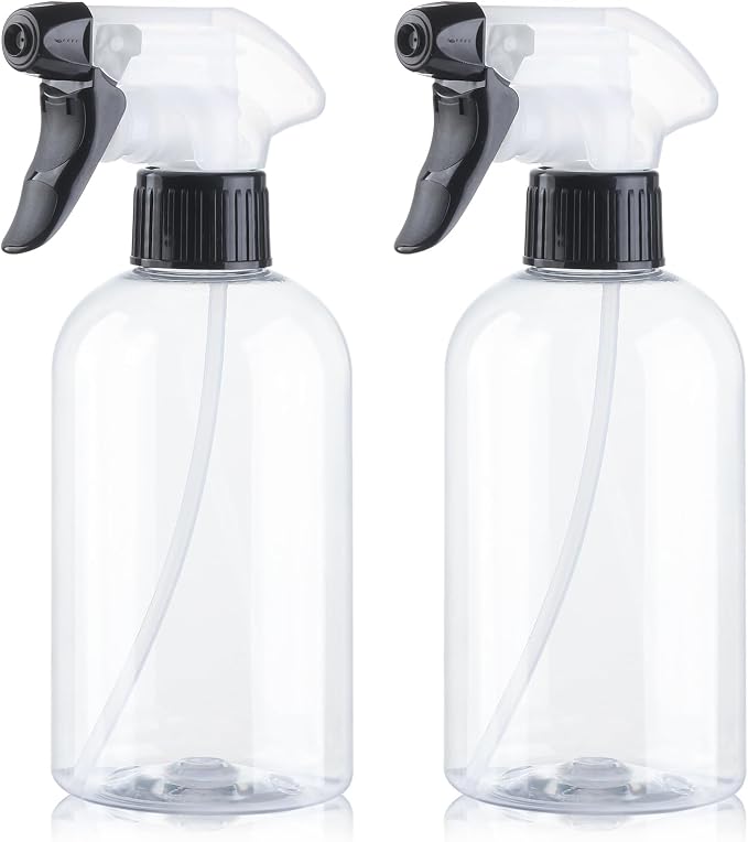 Spray Bottles 2Pack 10oz Plastic Squirt Bottles Water Spray Bottle | Mist Stream Empty Sprayer BPA-free Refillable Container Adjustable Nozzle for Plants, Pet Training, Kitchen Cleaning