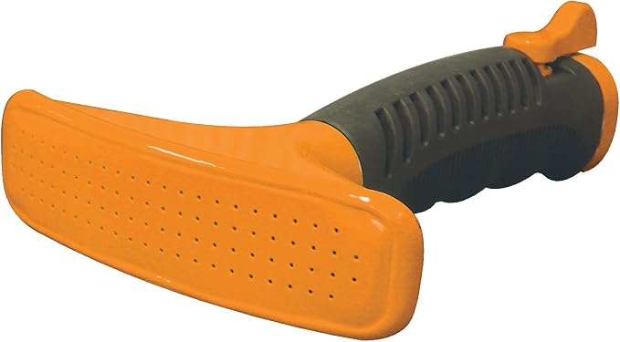 Dramm ColorStorm Premium Fan Spray Nozzle for Garden Hose – One Touch Thumb Control Valve, Durable Metal Construction, Gentle Fan Spray for Watering Plants, Orange