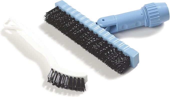 SPARTA Grout Brush with Stiff Nylon Bristles, 8 Inch, White, 24-Pack | Flo-Pac, Stiff Crimped Nylon Bristles, 2.75-Inch Brush Section, Narrow Crevices, BPA Free