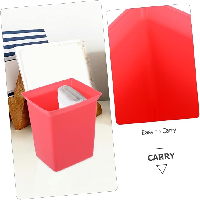 Alipis Plastic Shower Organizer Bin Stackable Utility Basket for Cleaning Supplies and Bathroom Essentials Portable Red Storage for Housekeeping Tasks