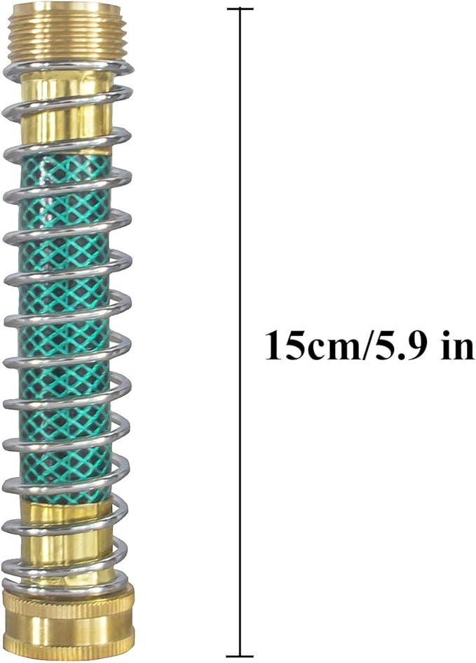 Hourleey Garden Hose Protector, Hose Extension Adapter with Coil Spring, 2 Pack