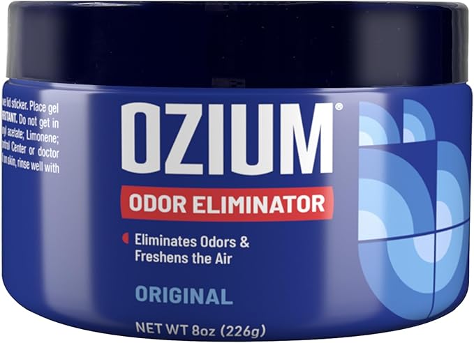 Ozium 8 Oz. Odor Eliminating Gel, Air Freshener Alternative | For Homes, Cars, Offices and More, 1 Pack