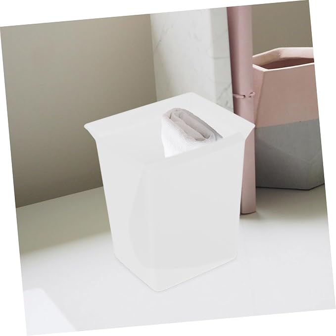 Veemoon Compact Plastic Shower Basket Tote Organizer Stylish Multi Purpose Cleaning Supply Caddy for Home Bathroom and Hotel Rooms Easy to Clean and White Storage Bin