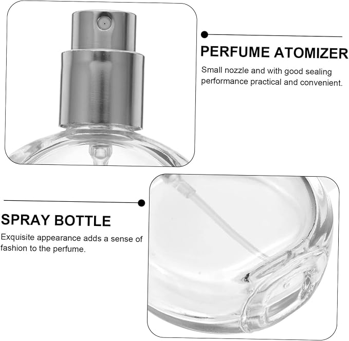 3pcs Perfume Bottles Glass Travel Spray Bottles Fine Mist Sprayer Refillable and Leakproof for Essential Oils Perfume Aromatherapy