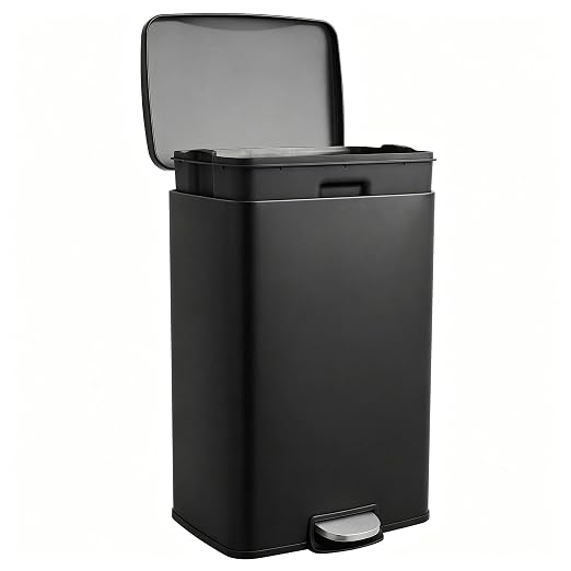 Takywep 13 Gallon/50L Stainless Steel Step Trash Can, Soft Close Pedal Garbage Bin with Detachable Inner Bucket, Fingerprint Resistant,Dual-Use Waste & Recycling Container for Home Kitchen, Bathroom