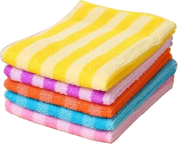 Microfiber Cleaning Cloth,5PK,11.8"x11.8",Ultra Soft Highly Absorbent Kitchen Towels Set,Reusable Streak-Free Lint-Free Cleaning Towels,Cleaning Rags for Window Car Kitchen Home