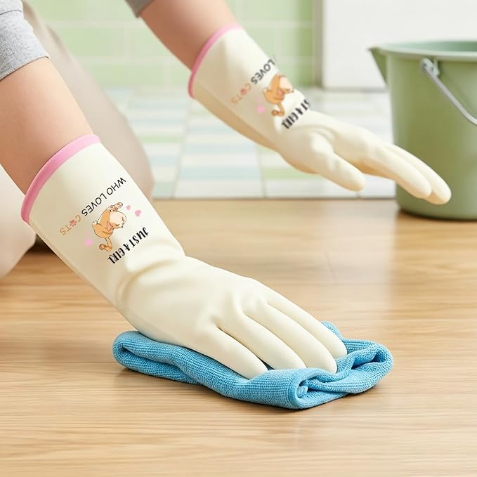 Rubber Cleaning Reusable Gloves, Practical House Warming Gifts | Dishwasher Reusable Gloves, Dishwashing Kitchen Household Essentials, Housewarming Xmas Cleaning Gifts for Cleaner Friends