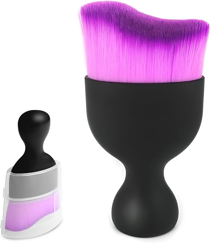 Car Interior Cleaning Brush Car Duster Interior with Ultra Soft Bristles | Auto Detailing Brushes Dusting Car Accessories for Dashboard, AC Vents, Leather, Scratch-Free (Double Purple)