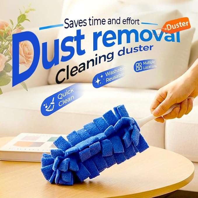 Reusable Duster Refills, 2026 Update Fleece Duster Refill Reusable Dusters for Cleaning, Washable Electrostatic Duster Refills Cleaning Pads Tools for Home, Blinds, Car, Furniture (10)