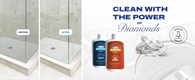 Diamond Shine 20-Piece Hard Water Stain Cleaning Kit – Drill Brushes, Bucket & Lid, Scouring Pads & Diamond Cleaner for Tile, Bathroom, Shower Glass & Chrome