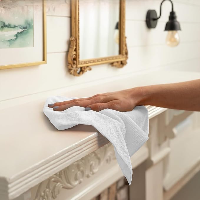 Avalon Towels Microfiber Cleaning Cloths (Value Pack of 24) - Size 12 x 12 Inches, Highly Absorbent Cleaning Rags, Lint Free, Reusable and Washable, Microfiber Towels for Cars