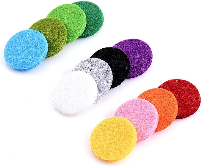 Car Air Freshener Aromatherapy Essential Oil Diffuser - Heart Angel Wings Stainless Steel Locket,12 Refill Pads (30Mm)