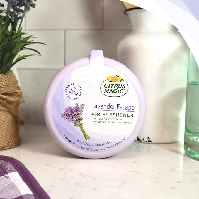 Citrus Magic Solid Air Fresheners, Lavender Escape, 8 Ounce, Pack of 6