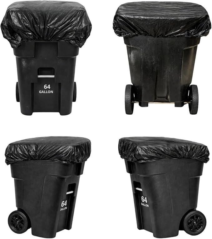 Trash Can Smell Eliminator Cover Odor Eliminating Bag Lemon Scented Durable Chemical Free 64 Gallon 3 Pack