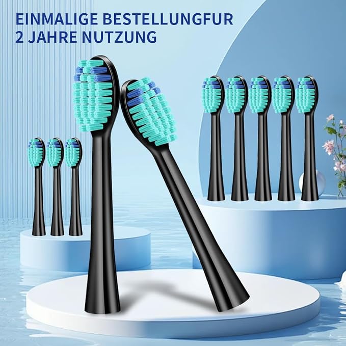 Replacement Toothbrush Heads for 7MAGIC Sonic Electric Toothbrush, Medium Soft Bristles Brush Heads Compatible with 7MAGIC D36 Toothbrush, 5 Pack (White)