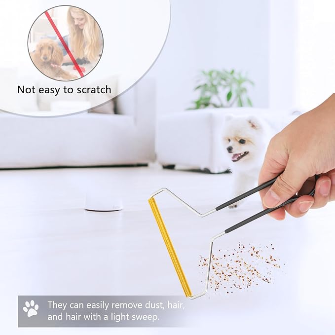 2pcs Metal Lint Remover and Clothes Fuzz Shaver for Pet Hair Removal, Manual Sturdy Fabric Lint Cleaner for Clothing and Upholstery in Black and Silver, Practical Laundry Tool