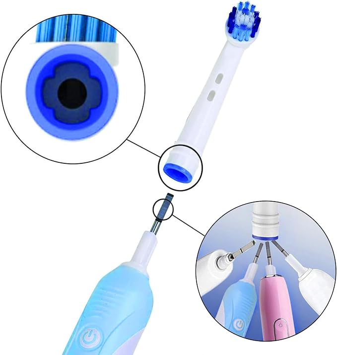 Alayna Toothbrush Heads Compatible with Oral-B, Precision Style, 12 Pack | Replacement Brush Head Refills Compatible with Braun Oral-B Pro 1000, 3000, 5000, 7000, 8000, 9600 and Most Click-On Handles